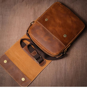 Custom New Genuine <b>Leather</b> Fashion Design Men Ladies Purses and Handbags Vintage Luxury Men Women <b>Shoulder</b> Crossbody <b>Bags</b> - Product Image 3