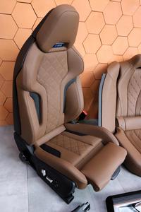 Asientos Traseros de Lujo en Cuero de Calidad para M8 (G23/G24) - Color Marrón, Asientos Tipo Bucket de Fibra de Carbono, Accesorios Interiores para Auto - Product Image 2