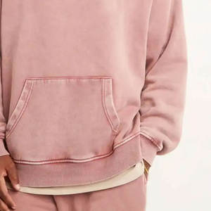 Fábrica hecha Diseña tus propias sudaderas con capucha lavadas con ácido Vintage en blanco Unisex nuevo estilo Sudadera con capucha lavada con ácido de peso pesado para hombres - Product Image 6