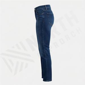 Jeans skinny en coton ample à taille haute sexy et tendance pour femmes, pantalon en denim décontracté extensible confortable, respirant, avec strass - Product Image 3