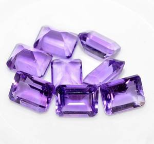 Améthyste naturelle rectangle taillé en vrac 7x5mm améthyste non traitée lot de gros pour bijoux bague sertissage en vrac - Product Image 2