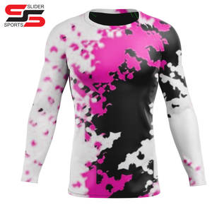 Respirant sublimé pas cher à manches longues Rash Guard Logo personnalisé imprimé élégant hommes et femmes Rash Guard - Product Image 3