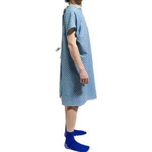 Robes d'hôpital pour hommes, en coton tricoté, qualité supérieure, personnalisées, pour patients - Product Image 3