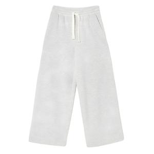 Pantalon en toile uni, pantalon de bureau, haute qualité, uni, taille longue, anti-froissement, élégant, jambe mi-large, pantalon décontracté pour femmes, 100% - Product Image 1