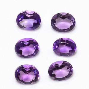 Pierres précieuses améthyste naturelle de haute qualité, facettées, ovales, violettes, en vrac, pour la fabrication de bijoux, Rawat Exports Russie - Product Image 2
