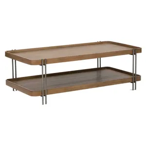 Mesa de centro de alta calidad, mesa de centro de consola de café de Metal de latón con tapa de cristal para uso de decoración de muebles de sala de estar - Product Image 4