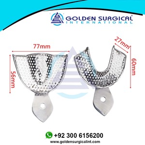 6 Piezas de Bandejas Dentales de Acero Inoxidable para Impresiones Dentales, Autoclavables, Instrumentos para Dentaduras Postizas, Herramientas de Dentista, Bandeja para Guardar Dientes - Product Image 3