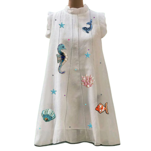 2026 Infants <b>Toddlers</b> <b>Girls</b> Ramadan Abaya Eid Evening Party Sequined Long Sleeve Full Sleeves Ankle Length Islamic <b>Clothing</b> - Product Image 4