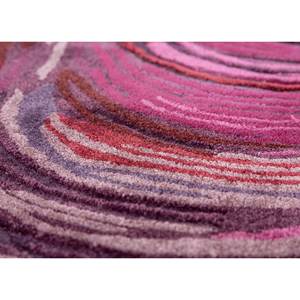 Alfombra Rectangular de Lana y Viscosa Hecha a Mano en Rosa y Morado, Estilo Boho con Patrón Abstracto para el Hogar, Pasillo o Sala de Estar, Modelo TR-15172 - Product Image 3