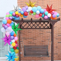 Ballons en aluminium 4D effet explosion, 26 pouces, effet étoile métallique, pour décoration de fête, vente en gros