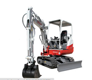 Mini-chargeuse compacte sur chenilles, diesel, avec protection ROPS ouverte, lame avant, forte puissance de creusement, 567 kg, pour la construction - Product Image 1