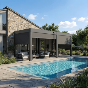 <span class=keywords><strong>Pérgola</strong></span> de Aluminio Motorizada Impermeable OEM 3x3 m 3x4 m 3x5 m 3x6 m <span class=keywords><strong>4x3</strong></span> m 4x4 m 4x6 m 5x3 m 6x3 m 6x4 m - Product Image 1