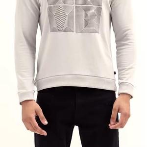 Vente en gros de sweat-shirt ras du cou uni personnalisé 100% coton pull surdimensionné sweat-shirt blanc polaire unisexe hommes - Product Image 5