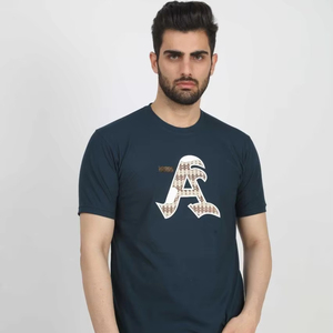 Getzo เสื้อยืดพิมพ์ลายกราฟิกสำหรับผู้ชาย, เสื้อลำลองพิมพ์ลายตัวอักษรแนวสตรีทผ้าคอตตอนผ้าถัก100% ดีไซน์เนอร์ลายพื้นด้านหน้า - Product Image 1