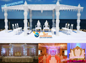 Mandap de Metal para decoración de boda, mandril redondo de Metal para boda, inglés, Moderno - Product Image 5