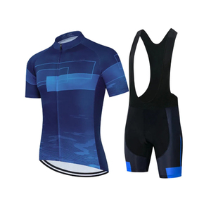 Maillot de cyclisme personnalisé par sublimation en élasthanne/coton cuissard à bretelles séchage rapide respirant pour cyclistes masculins - Product Image 3