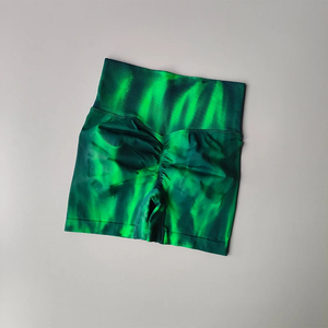 Pantalones cortos de Fitness Tie Dye para mujer, cintura alta, melocotón, cadera, levantamiento de glúteos, mallas de entrenamiento de secado rápido, pantalones cortos para mujer - Product Image 4