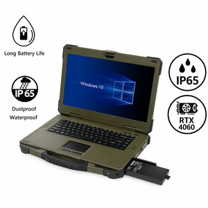 Laptop Robusto da 15.6 Pollici IP65 Sigillato Resistente alle Cadute PC Industriale Verde per Miniera e Rilevamento Personalizzato Wi-Fi 6 Bluetooth 5.2 - Product Image 1