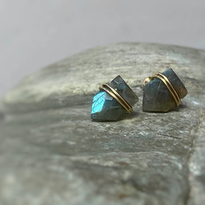 Antique 925 Solid Sterling <b>Silver</b> <b>Earrings</b> with Labradorite <b>Stud</b> <b>Earrings</b> Sterling <b>Silver</b> Dainty Gold <b>Silver</b> Jewellery <b>for</b> <b>Women</b> - Product Image 1