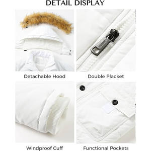 Veste matelassée tissée pour femme personnalisée 2025/2026, teinte unie, respirante, séchage rapide, col roulé chaud pour une utilisation décontractée en plein air - Product Image 3