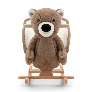 2025 mejor oferta suave niños montando caballo balancín juguete diseño de animales de peluche con base de madera hecho en Turquía - Product Image 3