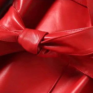 เสื้อโค้ทแฟชั่นสำหรับผู้หญิงเสื้อแจ็คเก็ตหนังแท้ทั่วไปขนแกะมีซิปตกแต่ง - Product Image 5