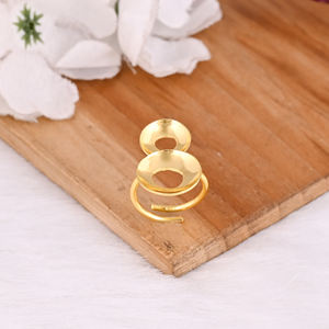 Hot Selling Yellow Gold Plated Brass <b>Ring</b> <b>Open</b> Adjustable <b>Ring</b> Simple Designer Classical Brass <b>Ring</b> for Girls and Women Gifts - Product Image 4