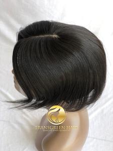 Extensiones de Cabello Virgen Indio de Templo 100% de Alta Calidad, 5'' 7x10, Liso, para Mujer, Topper, Donante Único, Grado 9A-12A, Doble Trama a Máquina - Product Image 2