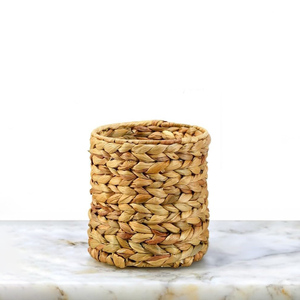 Porte-stylo en tissage naturel, design mignon, en jacinthe d'eau, support pour pinceaux et crayons - Product Image 1