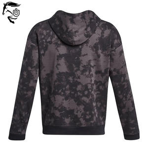 Sudadera con capucha de lavado ácido de algodón OEM 100% para hombre, forro polar francés de invierno con estampado de hojaldre, tallas XS 6XL disponibles al por mayor - Product Image 2