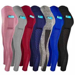 Cintura elástica Leggings de yoga para mujer sin costuras cintura alta transpirable a prueba de sentadillas pantalones de entrenamiento medias de gimnasio ropa deportiva elástica - Product Image 6