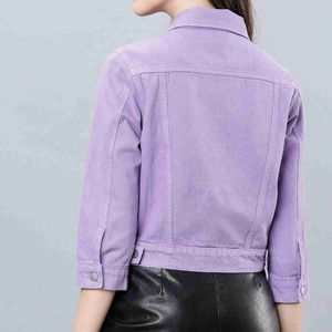 Dernier design Veste en jean en coton à manches longues pour femmes d'hiver Respirante Confortable Imprimée Personnalisable Service OEM - Product Image 3