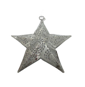 Medium Size Iron <b>Hanging</b> <b>Star</b> Silver Foil Color Wall <b>Hanging</b> for Home and Christmas Decoration Wholesale in Bulk - Product Image 1