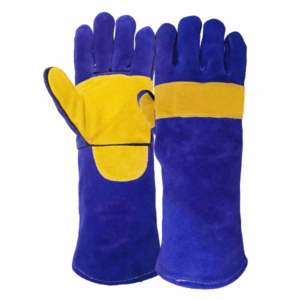 Gants de soudage robustes à double paume fendue en cuir de vachette haute performance Gants de protection personnelle résistants à l'abrasion - Product Image 1