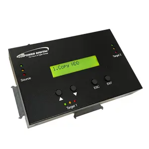 Vinpower Digital 1 to 2 SATA 2.5" & 3.5" Hard Disk Drive/Solid State Drive (HDD/SSD) Clone Duplicator and DoD level Eraser