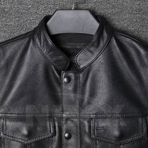 Vêtements d'hiver Gilet en cuir sans manches Meilleure qualité Gilet en cuir pour hommes 2025 Gilet en cuir véritable pour hommes - Product Image 4