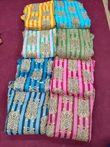 ผ้าเย็บผ้าคอตตอนพิมพ์ลายบล็อกมืออินเดียออร์แกนิกจำนวนมากสำหรับชุดเดรสและผ้าม่านสำหรับเด็กผู้หญิง - Product Image 2