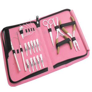 Professional Micro-Link <b>Hair</b> Extension Kit Stainless-Steel Pliers Tape <b>Hair</b> Extensions Tools Salon Accessory <b>Hair</b> Extension Kit - Product Image 1