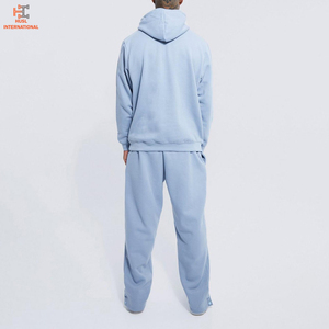 ชุดวอร์มผู้ชายแบบสั่งทำพิเศษ ไซส์ใหญ่ ทรงหลวม 2 ชิ้น เสื้อฮู้ดและกางเกงขายาว สำหรับฤดูหนาว ขนาดผู้ใหญ่ - Product Image 5