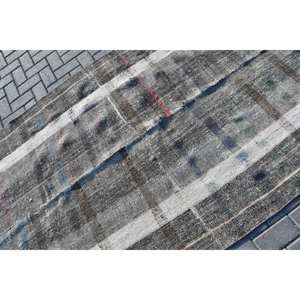 Tapis turc vintage gris beige 4,7x7.2 pieds, fait à la main, motif rectangle classique de grande surface pour le salon, le couloir ou la chambre à coucher - Product Image 5