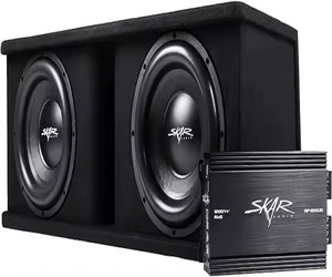 Genuine Skar Audio Sdr-2X12D4 Dual 12 2400 Watt Loaded Ported <b>Subwoofer</b> Enclosure & Amplifiers - Product Image 1