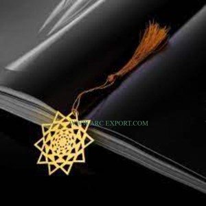 Juego de 4 marcapáginas plateados chapados en oro de alta calidad, marcas de libro con logotipo personalizado de diseñador único, proveedor indio hecho de metal - Product Image 4