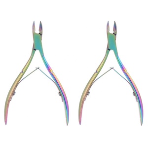 Mini pince à ongles personnalisée de qualité supérieure coupe-ongles à cuticules à lame incurvée en acier inoxydable de haute qualité pour doigts multicolores - Product Image 1