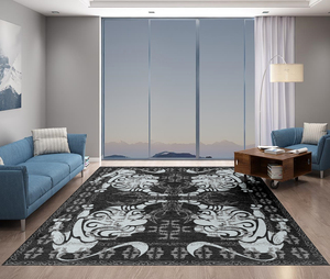 Alfombra de Lana Anudada a Mano de Alta Calidad, Diseño Abstracto, Antideslizante, Ecológica, Apta para Mascotas, para Bar, Ejercicio y Oración - Product Image 1