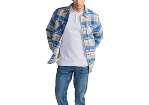 Hot Sell Winter Windbreaker Casual <b>Light</b> Color Patchwork Flannel Jackets Oversize Multi Pockets Men Plaid Jacket Breathable - Product Image 5