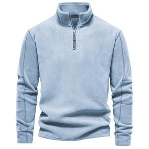 Ropa exterior fabricante cuarto cremallera en blanco personalizado venta al por mayor chaqueta cortavientos táctico hombres polar pulóver sudadera - Product Image 3