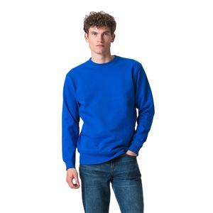 Sweat-shirt bleu uni pour homme personnalisé, col rond, en molleton de coton épais, chaud pour l'hiver, vente en gros, OEM ODM, vêtements - Product Image 3