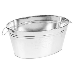 Cubo de champán enfriador de vino de acero inoxidable con logotipo personalizado con mango medio, bañera de bebida de Metal para fiesta de Bar - Product Image 2