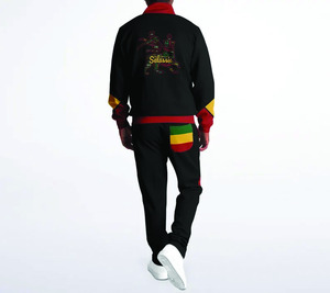 Chándal multicolor de moda con verde, amarillo, rojo y negro. Transpirable y elástico, ideal para deportes, jogging y uso diario informal. - Product Image 6