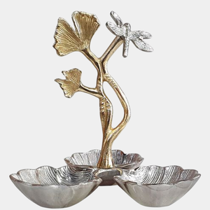Elegant 3-Tier <b>Serving</b> <b>Bowls</b> Set Top Quality Gold-Plated Accent And Stainless Steel <b>Bowls</b> Perfect For Snacks Dry Fruits For Sale - Product Image 3
